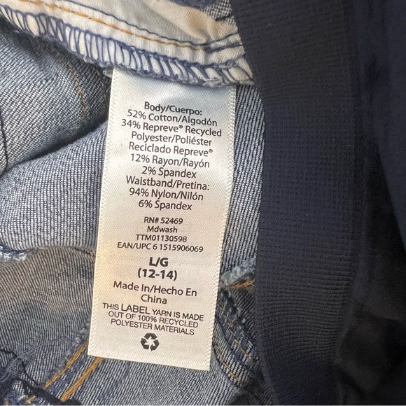 NWT Time and Tru Women's Maternity Over Belly Band Skinny Jeans Band Size large - Picture 8 of 12